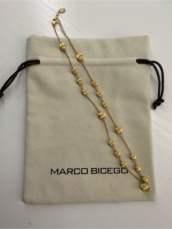 Marco Bicego Jewelry - Marco Bicego 18K Yellow Gold Africa Textured Bead Collar Necklace, 16.5-18”